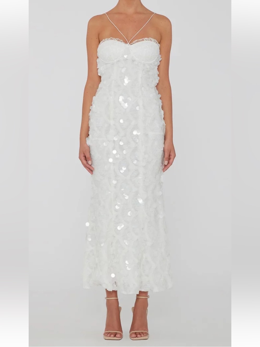 Rotate Birger Christensen white sequin dress